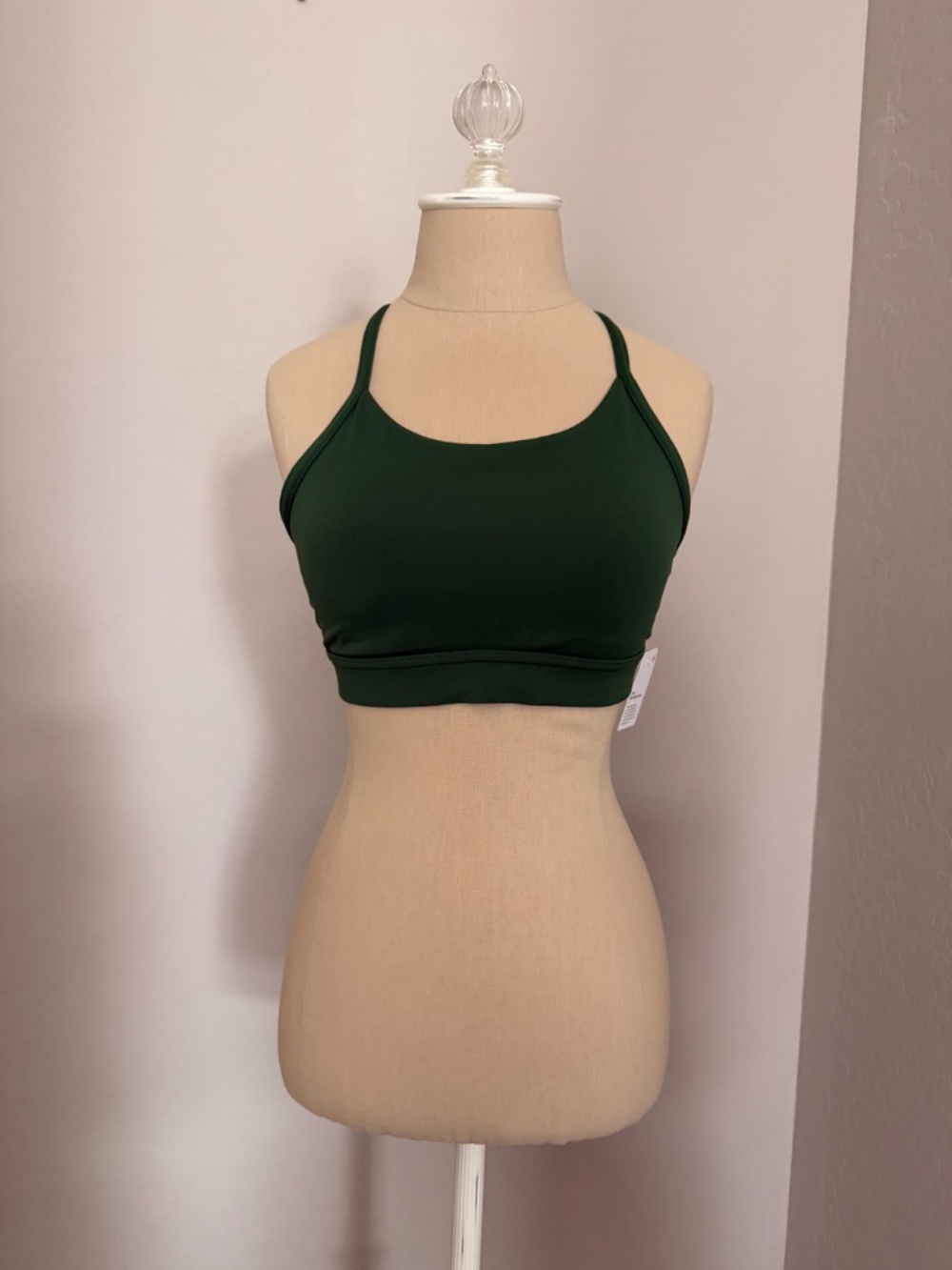 Lululemon Flow Y Mid Support Ivy Grove Green Sports Bra B/C Cup - Picture 3 of 6